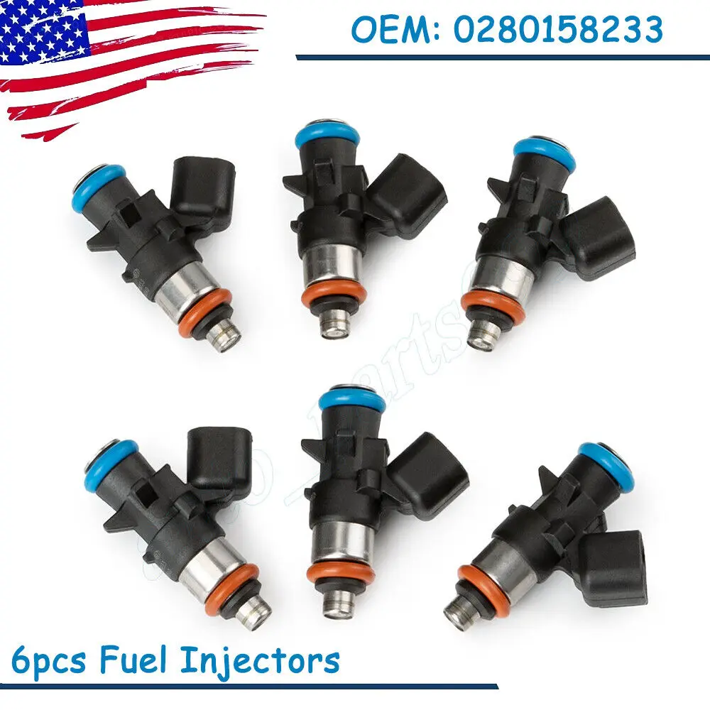 

6pcs Fuel Injectors For 2011-2017 Jeep Dodge Grand Caravan 3.6L V6 #0280158233