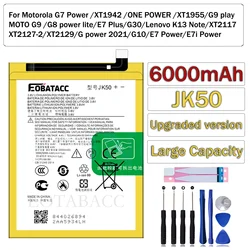 EOTABACC 100% New Original Battery JK50 For Motorola G7 Power/G8 power lite/E7 Plus/G9 play/MOTO G9 6000mAh Battery + Free Tools