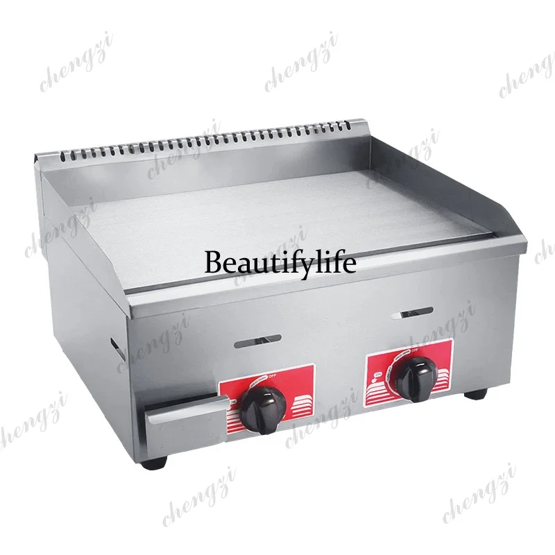 JBL-718A Commercial Gas Griddle, Teppanyaki Grill, Hand-Pulled Pancake Machine, Commercial Gas Frying Pan