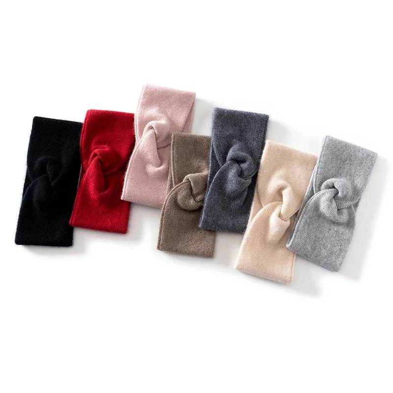 

Hot selling new product: 100% cashmere knitted women's headband, fashionable and exquisite, available in multiple colors for wom