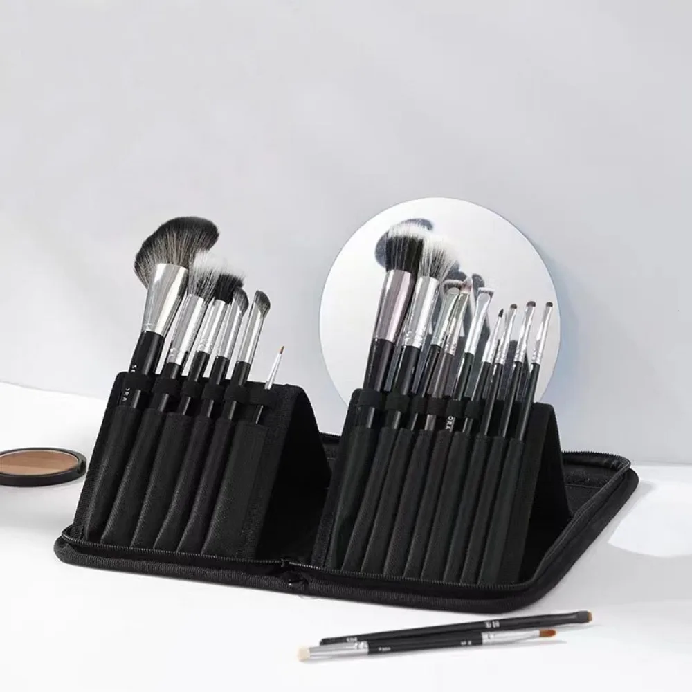Multipurpose Portable Make Up Brush Bag 15 Hole Position Durable Pen Cases Large Capacity Paint Brush Pouch