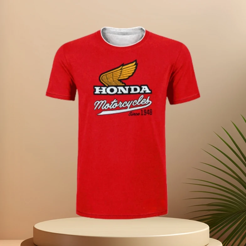 

Honda printing comfortable soft loose breathable skin-friendly summer motorcycle racing men's T-shirt locomotive short sleeve
