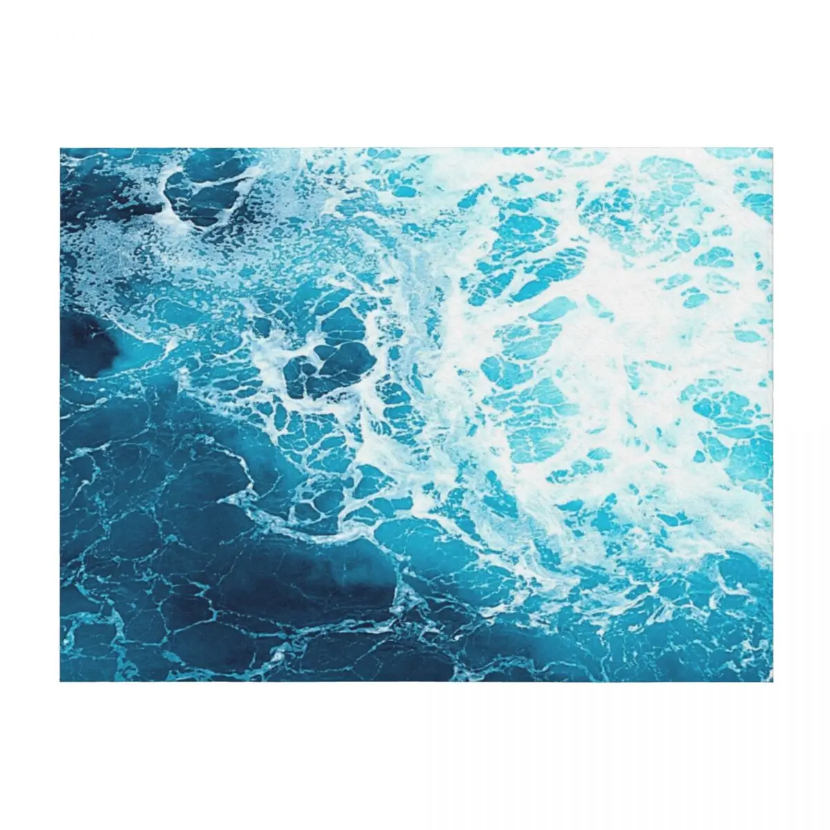 

Blue Ocean Waves Throw Blanket Plaid on the sofa Cute Comforter Kid'S Blankets