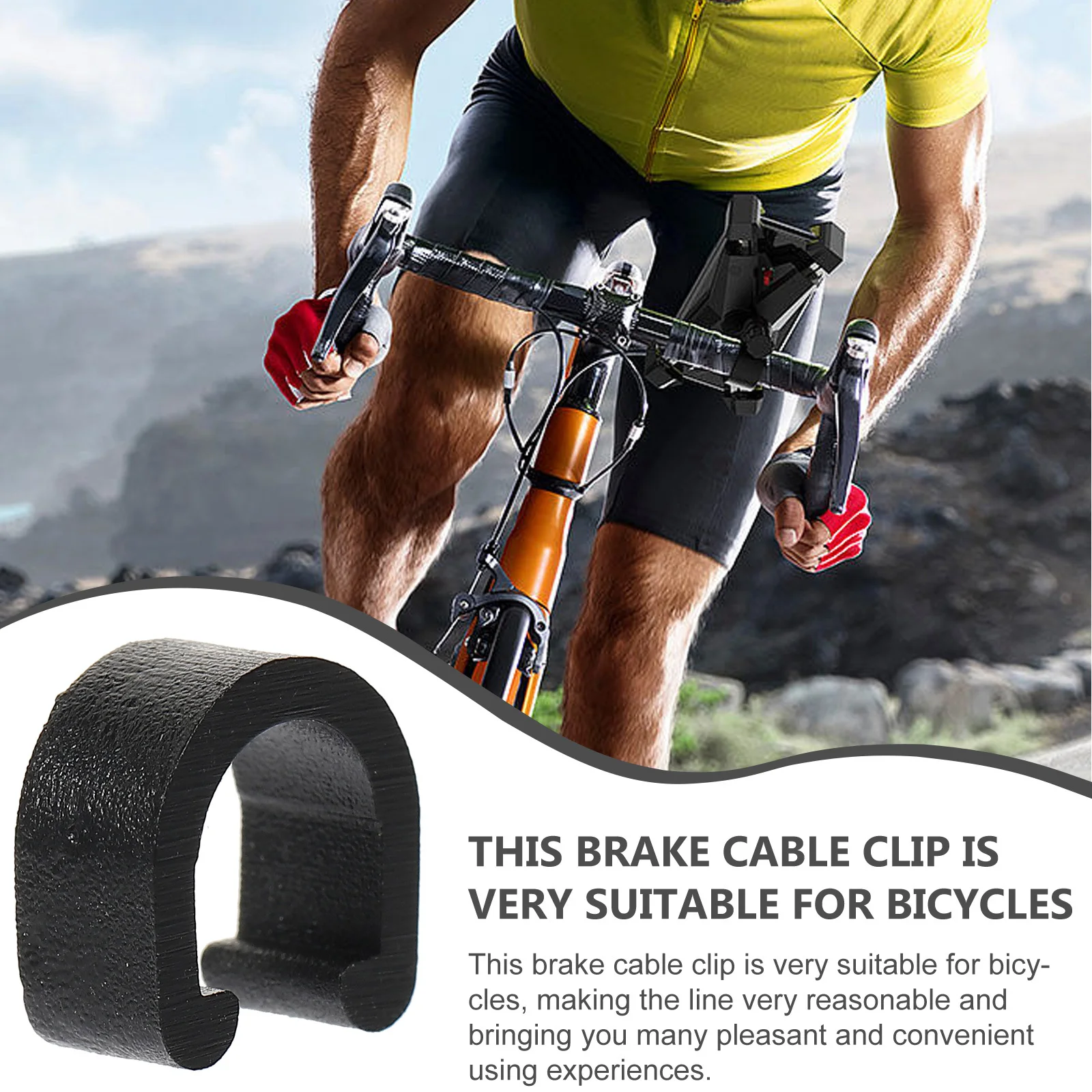 

50Pcs Bicycle Cable Clip Derailleur Clamp Durable Alloy Buckle Guide Stable Riding Experience C Shape Clip Shifter Cable Buckle