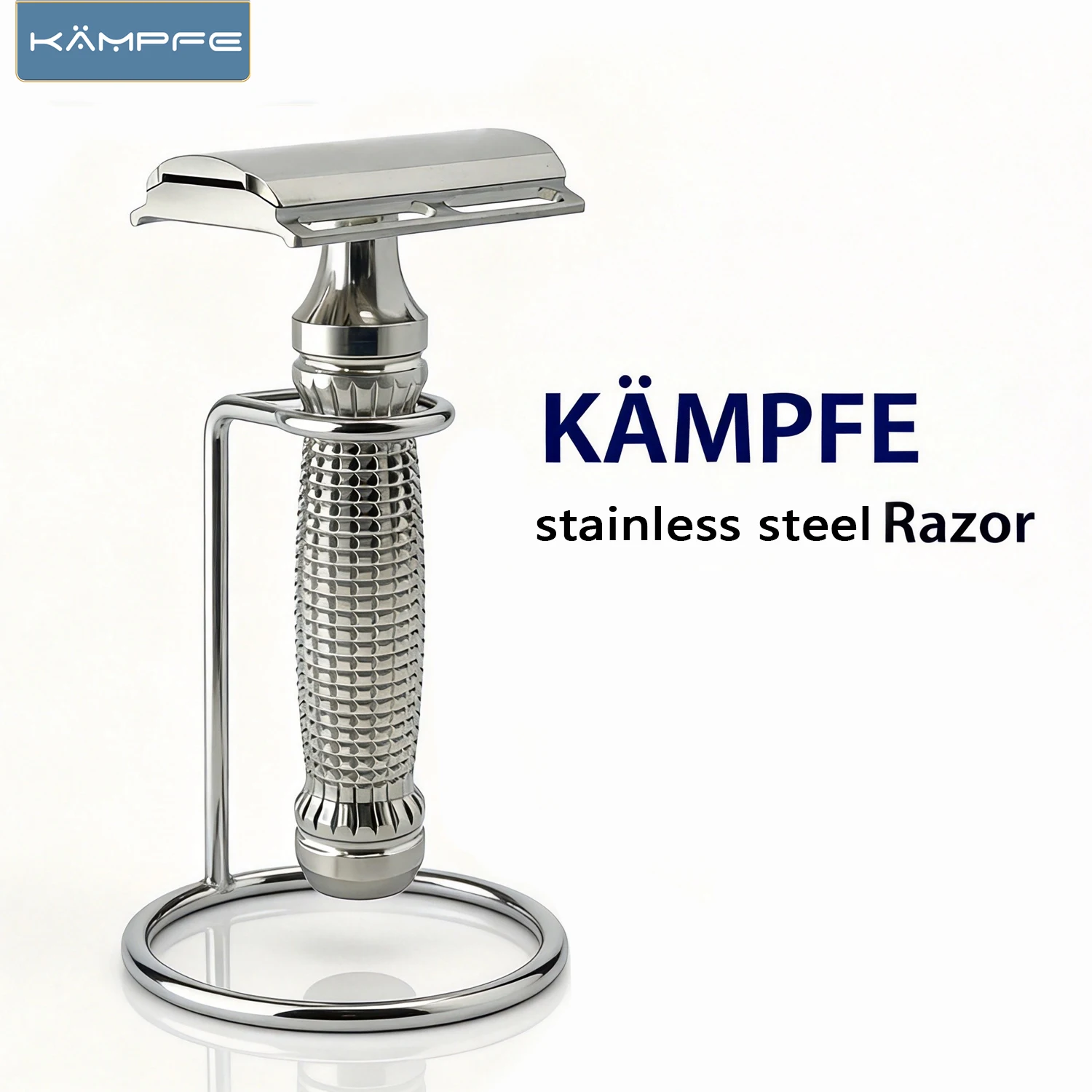 KAMPFE Stainless Steel CNC Precision Safety Razor Double Edge Manual Shaver Men's Face Beard Portable Travel Grooming
