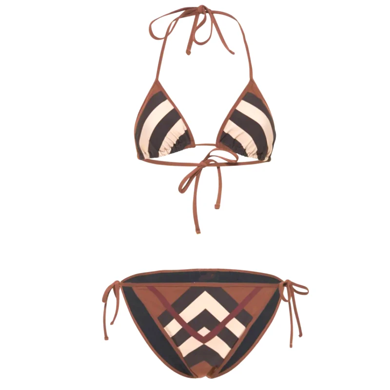 Diseño de marca de lujo 2026 Primavera Verano Bikini conjunto de 2 piezas para mujeres traje de baño Sexy Praia traje de baño Tankini ropa de playa