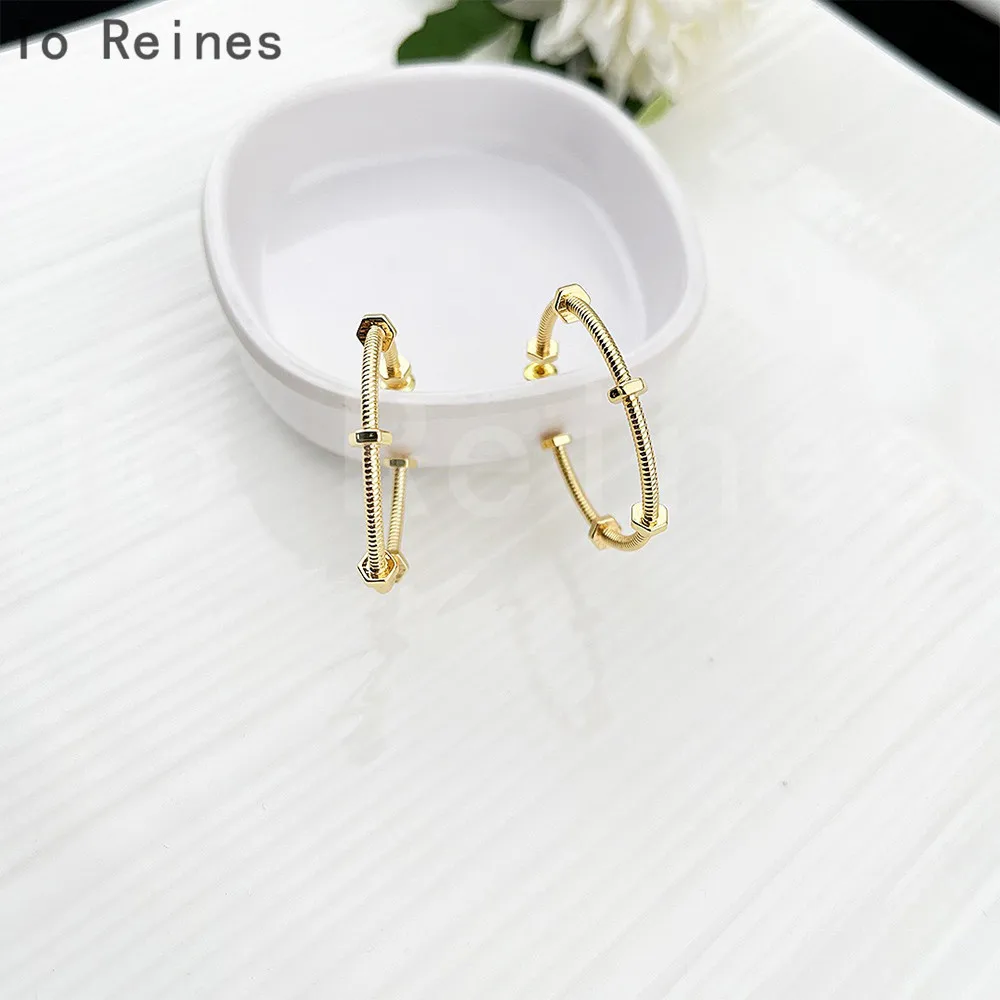 To Reines Creative Steel Wire Nail Ear Loops Minimalism Ins Style Earring Open Eardrop Jewelry Accessories Brincos Para Mulheres