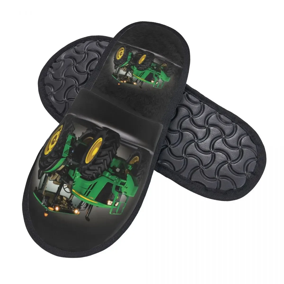 Tractor Heavy Machinery House Slippers Women Comfy Memory Foam Slip On Bedroom Slipper Shoes