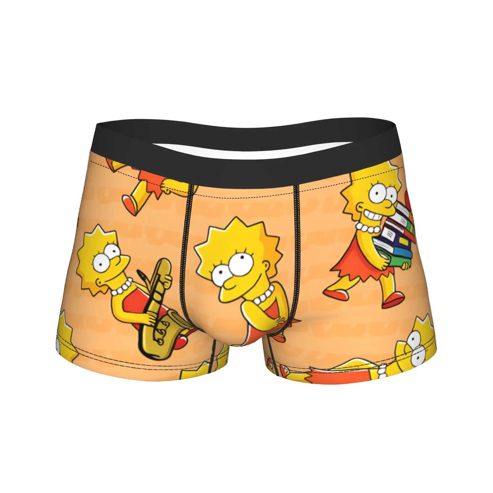 

Мужские трусы-боксеры S-Simpsons Lisa с принтом, мягкие, модные, качественные, больших размеров