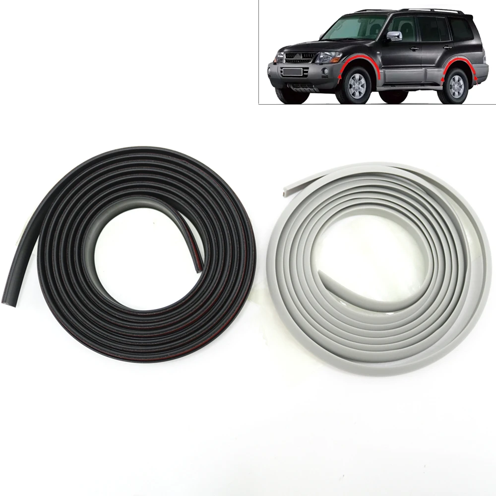 Wheel Arch Side Eyebrow Fender Flare Rubber Seal Strip For Mitsubishi Montero Pajero Sport L200 Triton Nativa Challenger 170cm