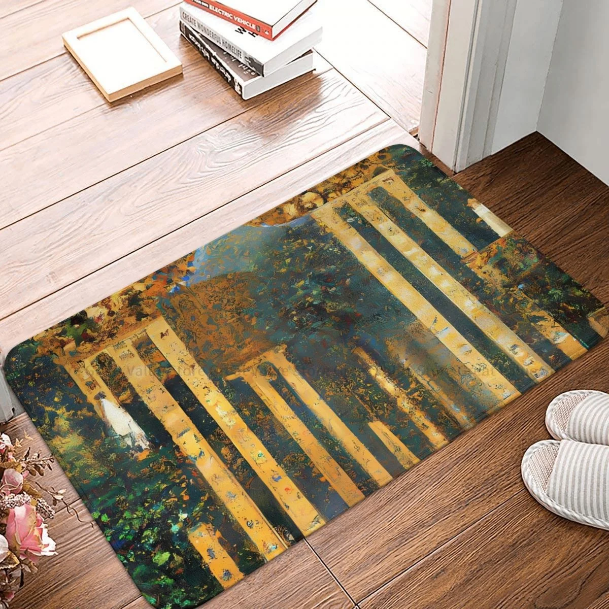 Gustav Klimt Patting Art Non-slip Doormat Living Room Mat Hanging Gardens Of Babylon Floor Carpet Welcome Rug Indoor Decorative