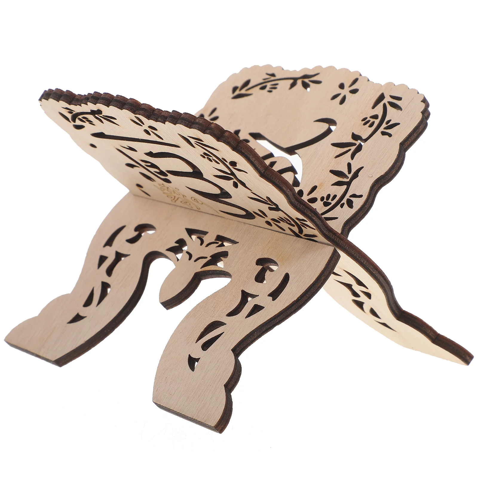 Bracket Book Shelf Computer Accessories Desktop Document Holder Wooden Display Stand