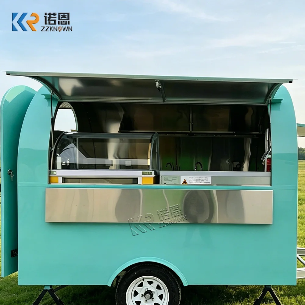 Custom Concession Kitchen Trailer Mobile Food Truck Coffee Cart Fully Equipped Sale
