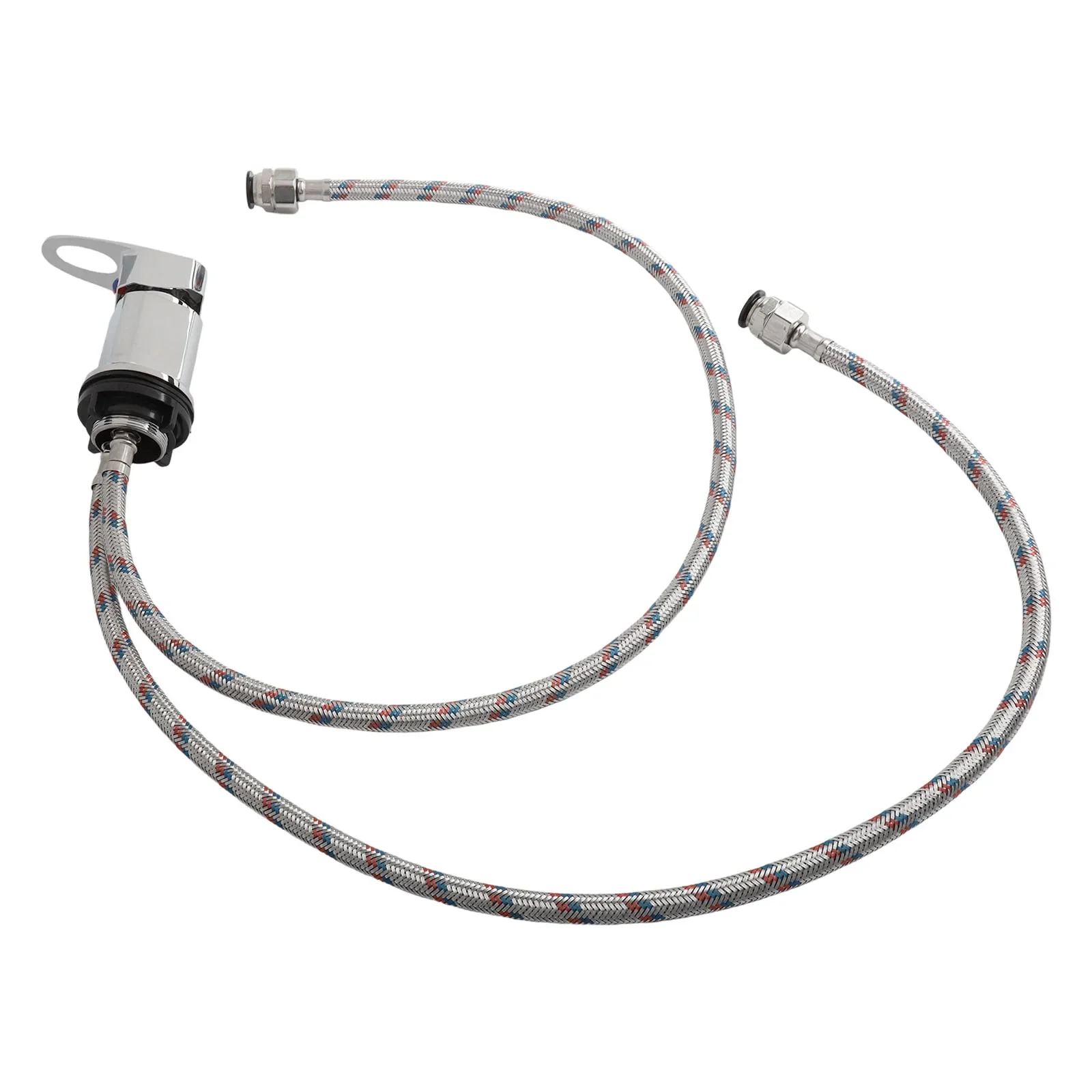 Compact Design Shower Mixer Tap for Travel Trailers with 800mm Stainless Steel Supply Lines and Low Height Profile