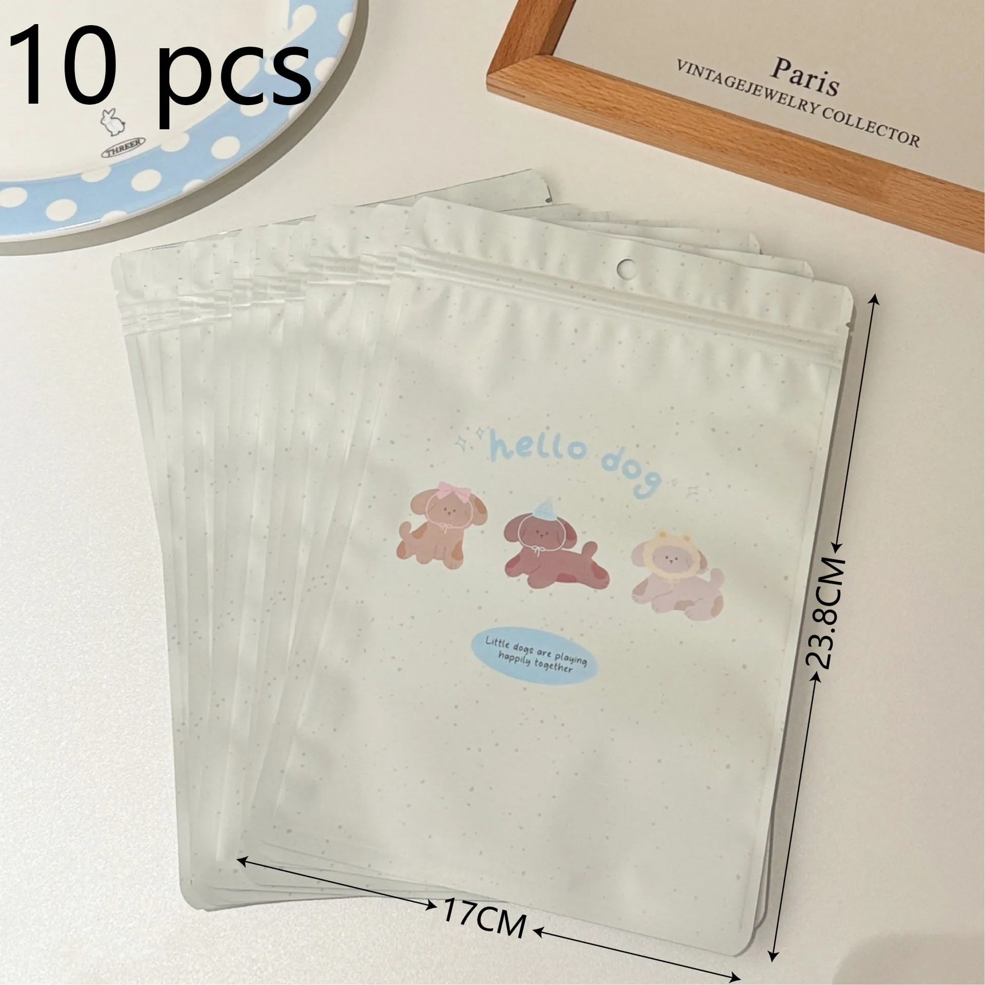10/20 Stück selbstverschließende Beutel mit niedlichen Katzen und Hunden für Kartenverpackungen, Geschenkverpackungen, versiegelte Beutel – Detail 1