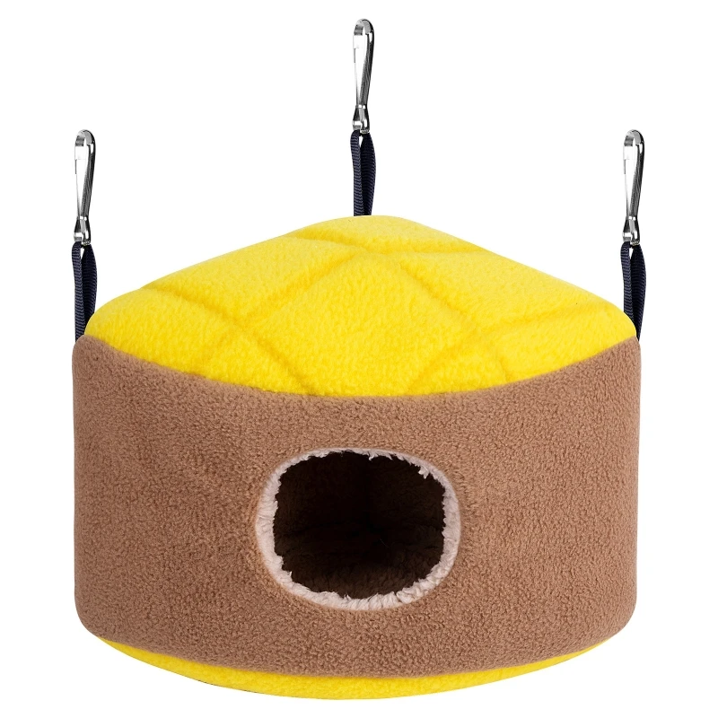 Hängende Hängematte für Papageien, Winter, warmes Nest, Plüsch-Versteck, Kuschelhütte zum Schlafen zum Spielen, Ausruhen für M – Detail 1
