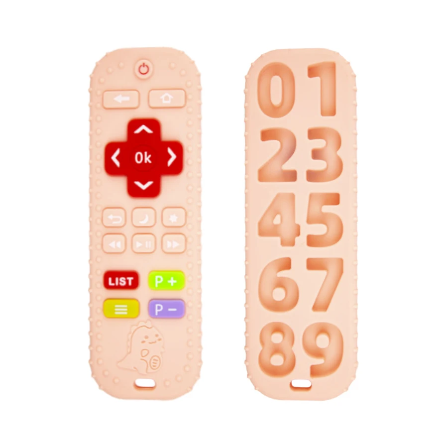 

Children's silicone teething remote control baby mouthing period soothing teething teething remote control toys silicone teeth