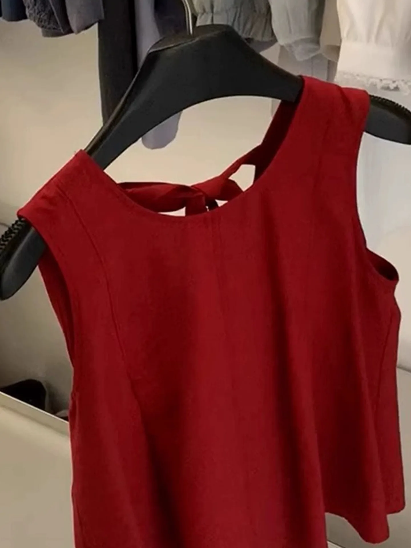 Sommer 2025, Faion Bal Strap Weste, lockeres Pendler-Sle-Damen-Svel-Top, koreanisches Design, gerader Schnitt, Einzelstück