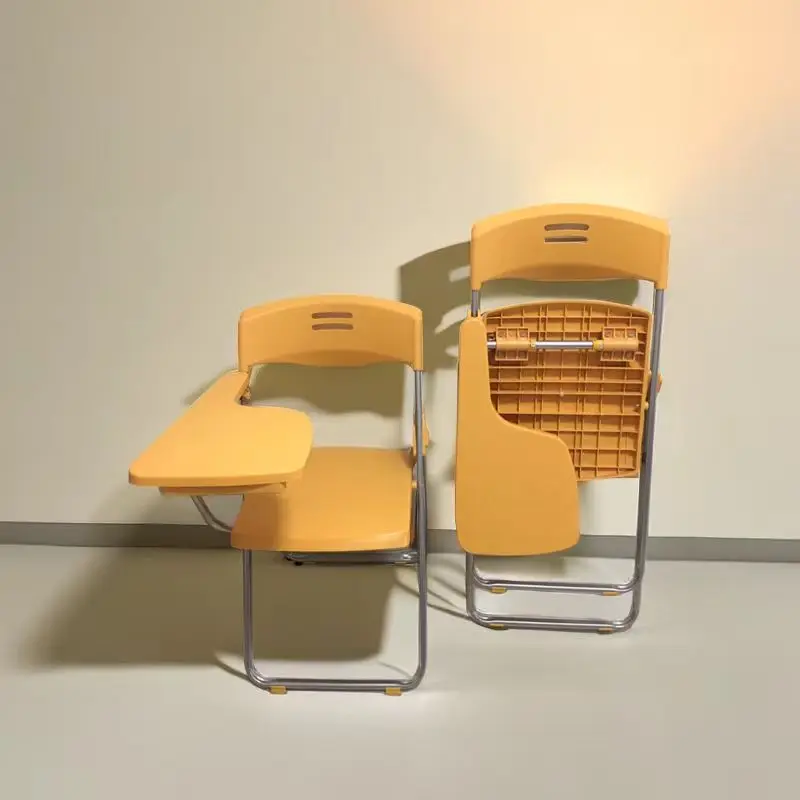 wholesale school classroom plastic adults university student study chairs with writing pad metal welded legs for tuition