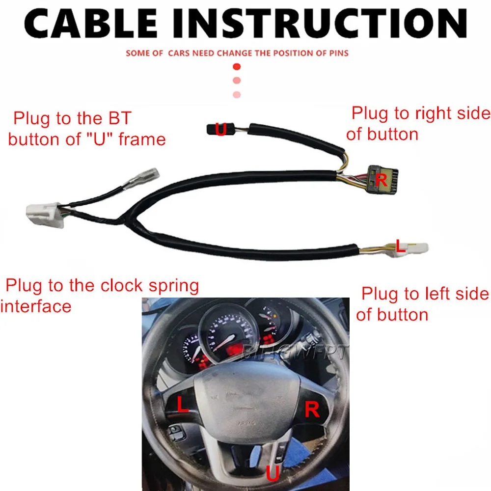 Steering Wheel Audio Volume Music Control Button For KIA RIO 2012 2013 2014 2015 2016 RIO Switch Telephone Sound With Backlight