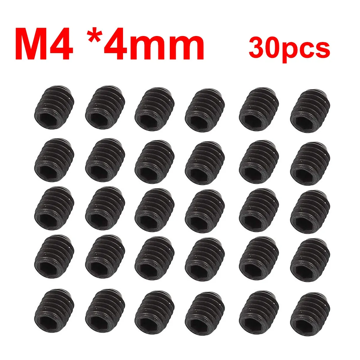 

30pcs M3 M4 Allen Hex Socket Cup Point Set Screw Grub Bolt for RC Airplane Crawler Monster Truck Drift Car HSP Traxxas Tamiya