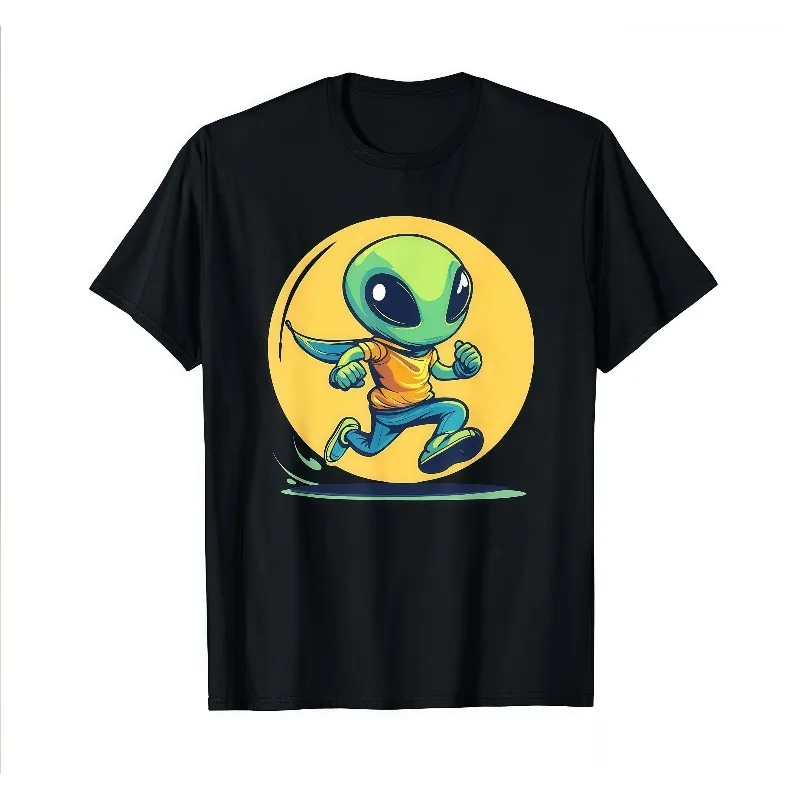 

Cool Alien Graphic T-Shirt Funny Cartoon Space Lover Tee For Men Women Streetwear Casual Sci-Fi Gift Unisex Top