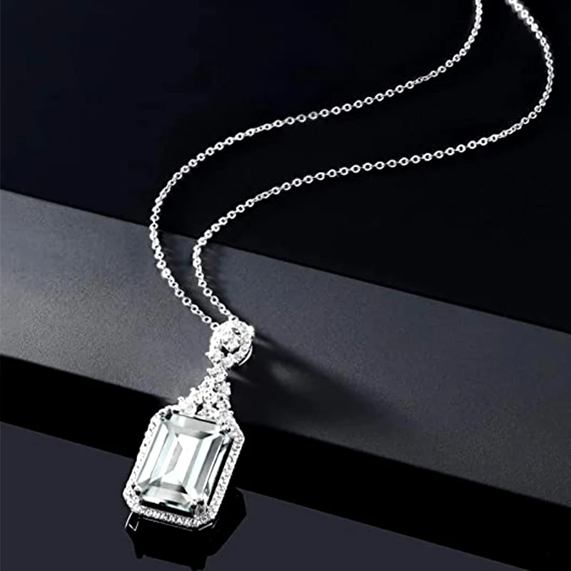Huitan Elegant Lady Statement Jewelry Fashion Necklace with Bright Zirconia Trendy Female Engagement Ceremony Accessories Gift