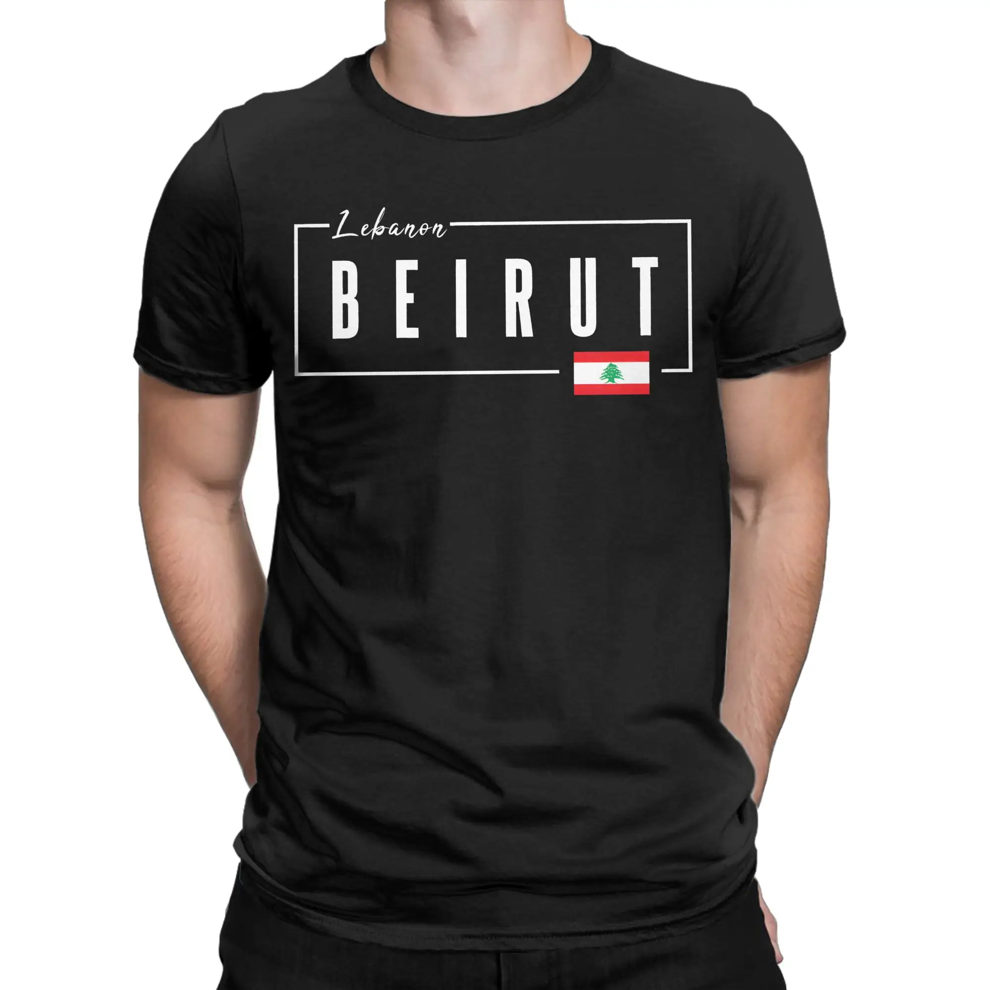 Beirut Lebanon Flag T Shirt Summer  Vintage T Shirts Cotton Trending Tee Shirt For Men Pattern Tees
