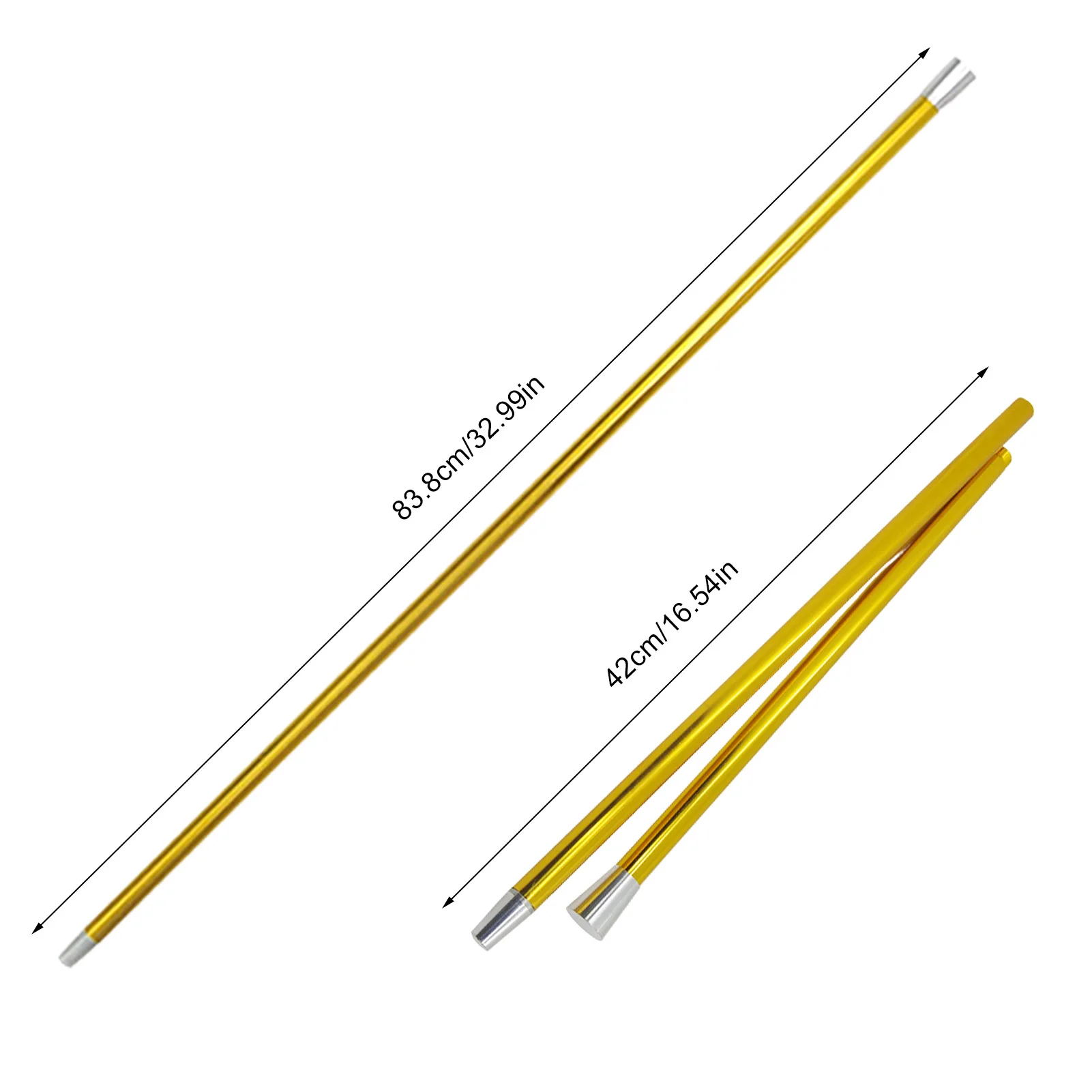 Dance Canes Durable Aluminum Alloy Double-Section Dancing Sticks Wear-Resistant And Detachable Magic Sticks Stage Props