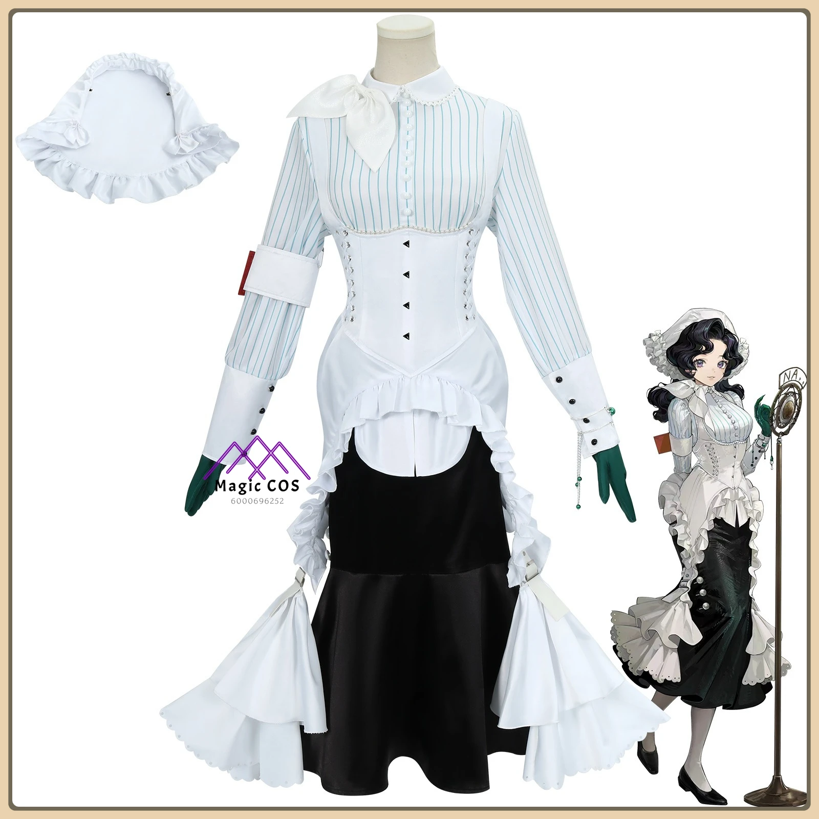

Game Reverse: 1999 cosplay costume anime Anjo Nala Hari role playing clothes white uniform dress full set women ComicCon outfit