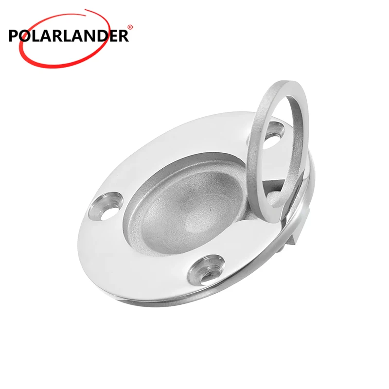 Flush Mount Round Ring Pull Handle 316 Marine SS For Boat Hatch Cabinet Drawer Deck Hardware 50mm 2 Inch