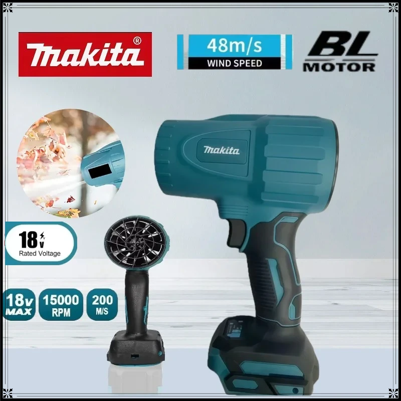 

Makita Violent Blower Turbo Jet Fan Electric Air Duster 18V Battery Wind Speed Turbo Rechargeable with Light Car Cleanin Tool