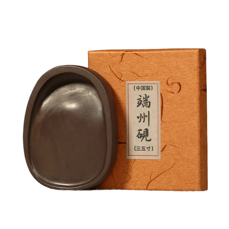 3.5 Inch Duan Inkstone Natural Raw Stone Grinding Ink Calligraphy Ink Stone Desktop Ornament Practical Chinese Stationery Tackle