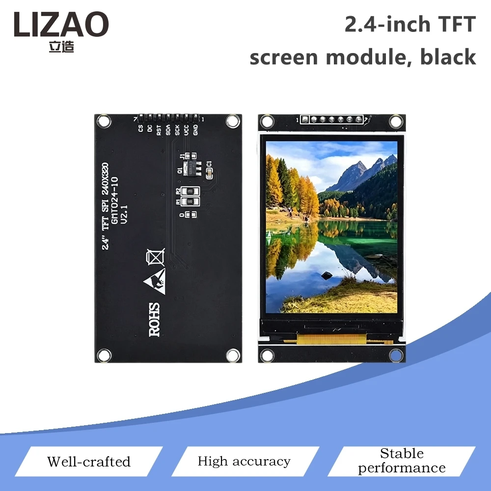 1.77/2.0/2.4/2.8 Inch SPI TFT LCD Screen Module 240X320 160X128 Color Display SPI Serial Port 7Pin Black PCB LIZAO For Arduino