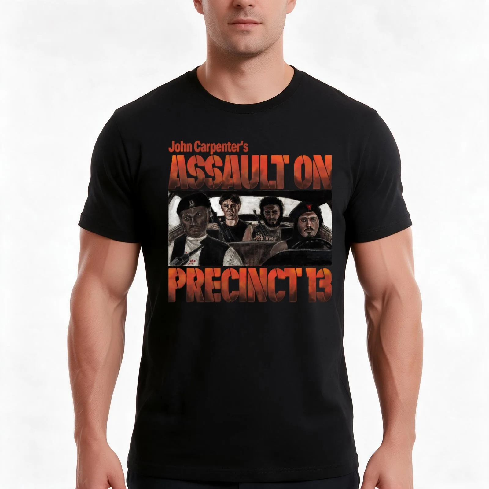 Carpenter Precinct 13 T-Shirt, Summer Casual Cotton Tee, Oversized Streetwear Tops, Vintage Graphic Print, Unisex Men Women
