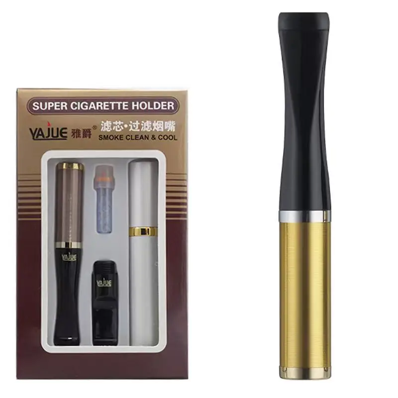 Reusable Cigarette Filter Holder I Healthy circular suction I Replaceable Core Tar Reducing Mouthpiece 18 Extra Filters Kit