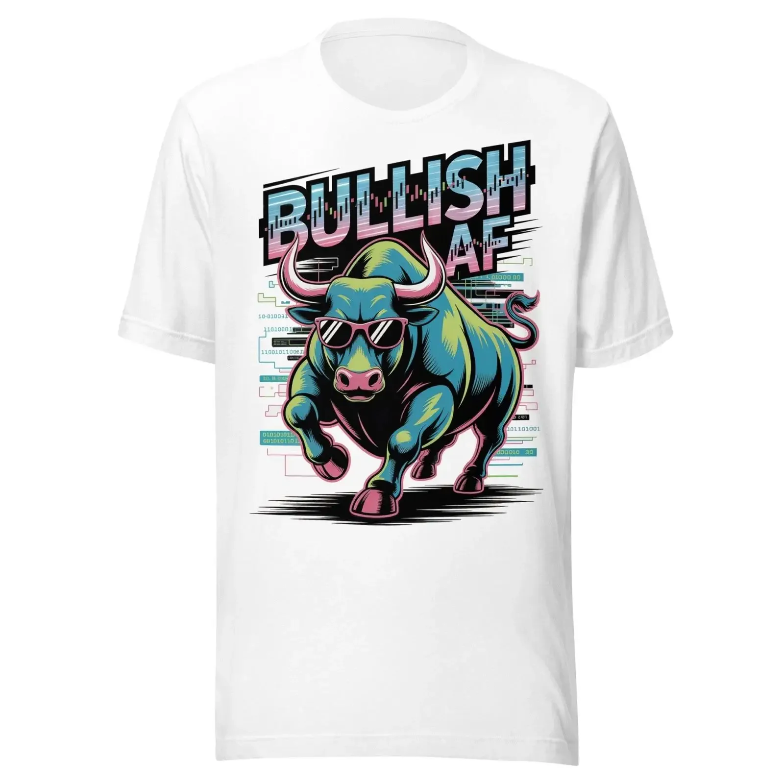 Bullish AF Wall Street Bull Crypto Forex Day Trading XRP Bitcoin T Shirt vintage Washed Soft Versatile Top For Everyday Wear