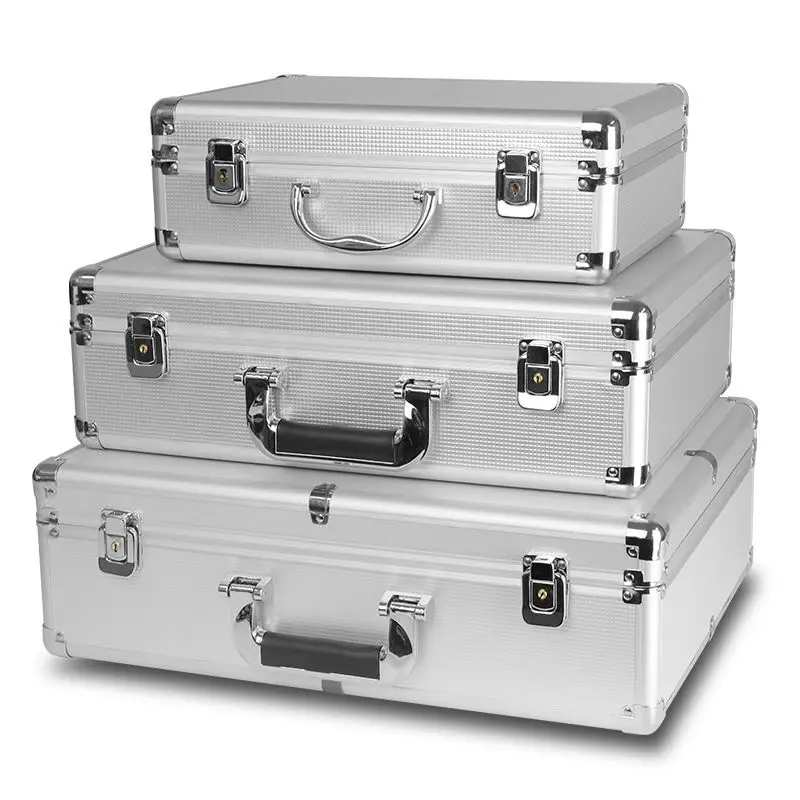xx-Aluminum Tool Box Large Toolbox Tool Box Trolley Without Tool Briefcase Carrying Sample Case With Protection Foam Padding