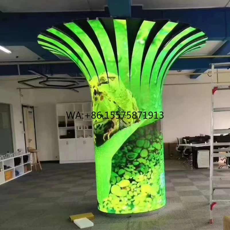 Customizable Curved Indoor LED Display, Flexible Large-scale Stretchable LED Screen, Animated Video LED Module