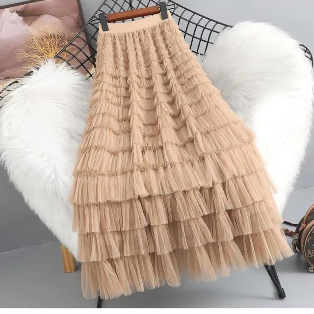 

Женская длинная юбка-миди с объемной вышивкой, осенне-зимняя, с эффектом стройности, расклешенная, до щиколотки