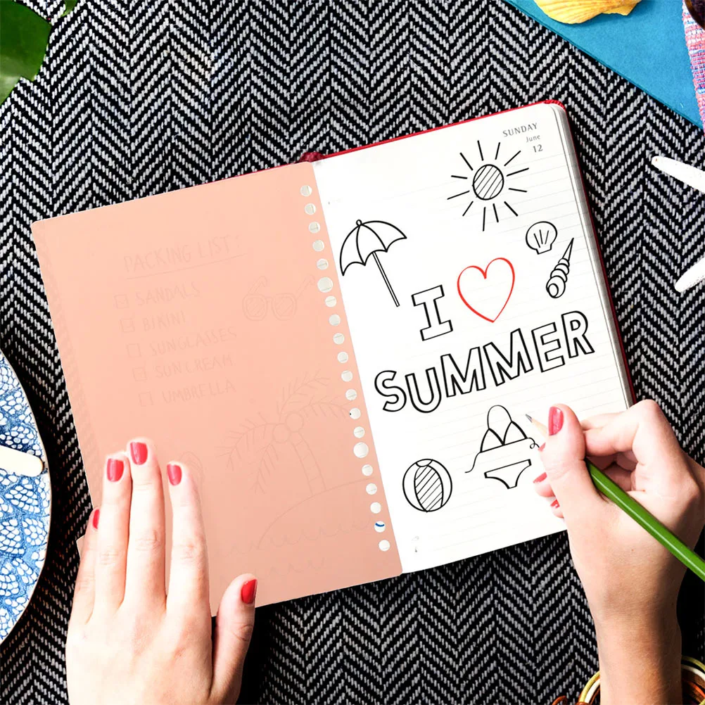 

12Sets Loose-Leaf Binder Dividers Plastic Writable Tabs Notepad Index Divider Tabs for Notebooks Files Organizing