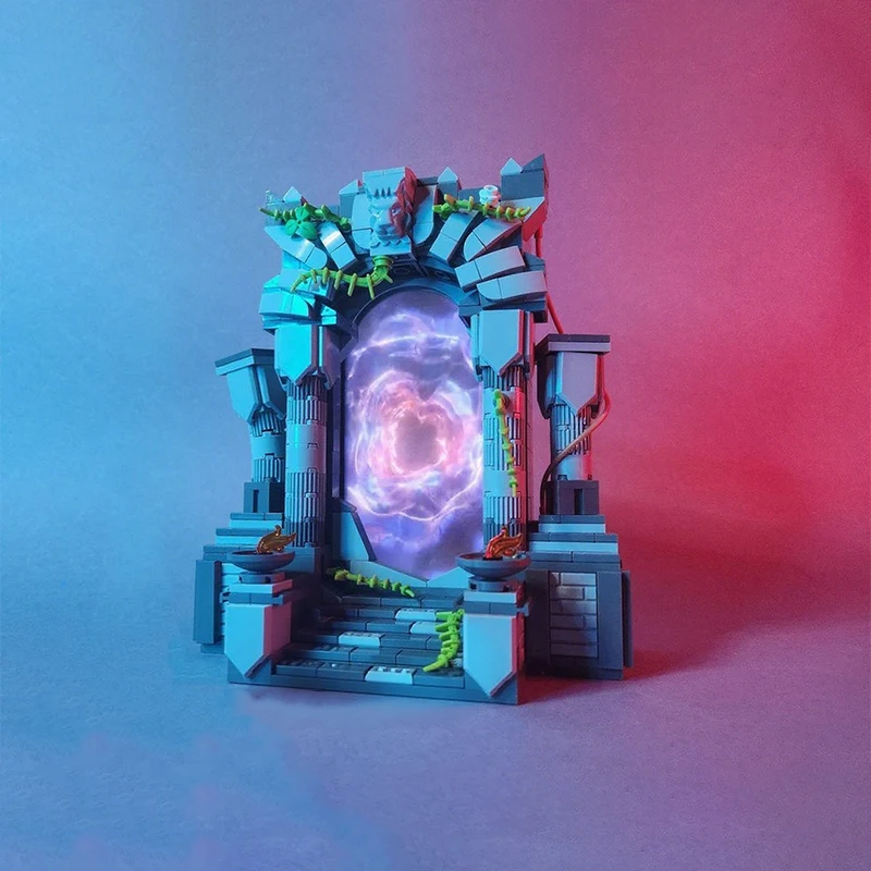 

491 шт. MOC Forgotten Portal интерактивный предмет здания модульные DIY строительные блоки развивающие игрушки для детей подарок на день рождения