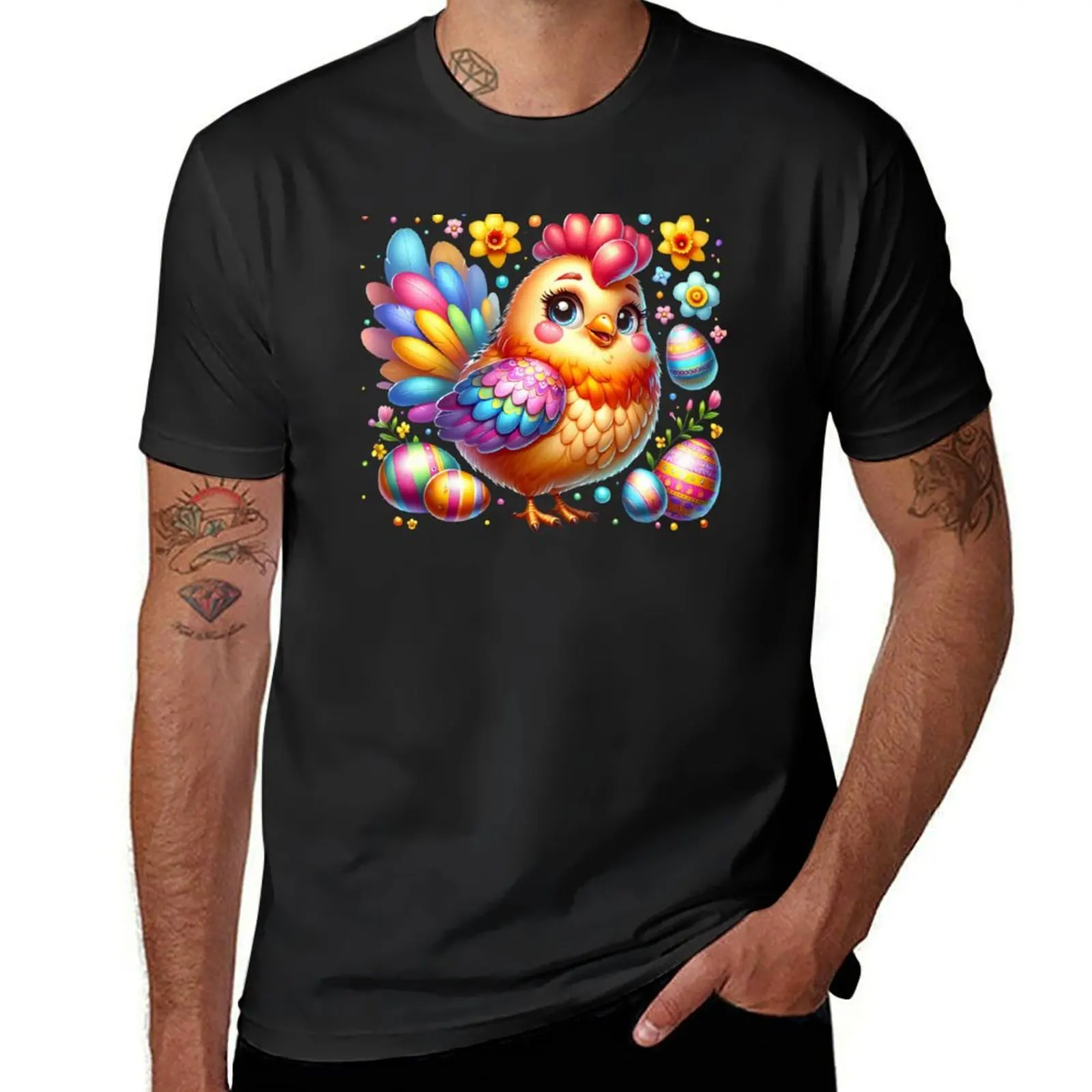 Easter Egger Chicken Colorful Gift For Easter T-Shirt sublime boys animal print funny t shirts for men