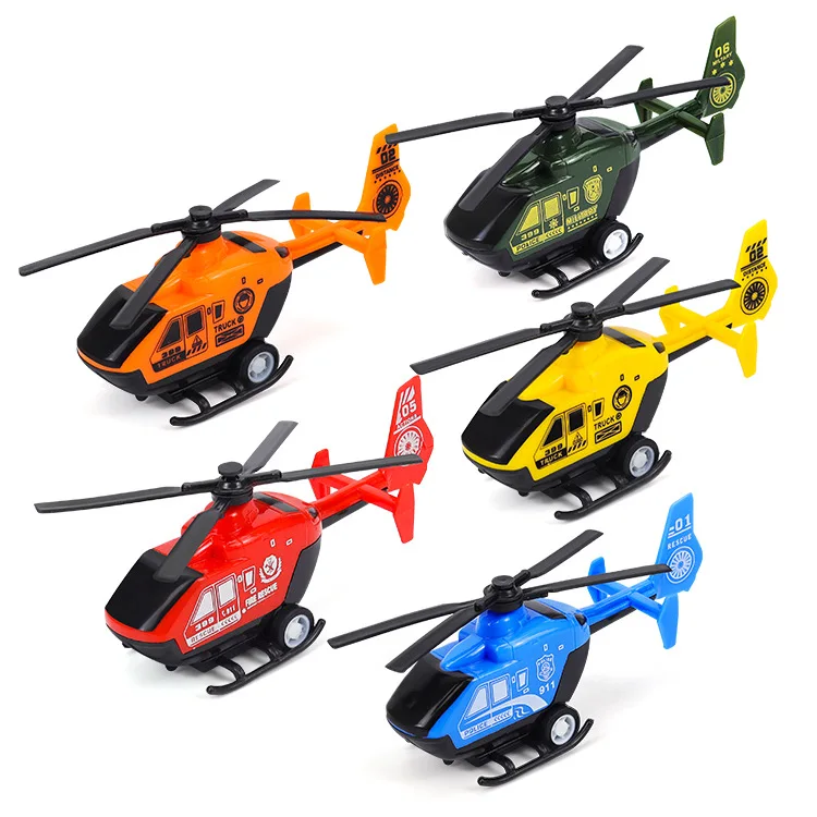 5 stuks kinderen speelgoed vliegtuigen simulatie mini pull back helikopter speelgoed desktop ornamenten creatieve traagheid vliegtuigen jongen geschenken