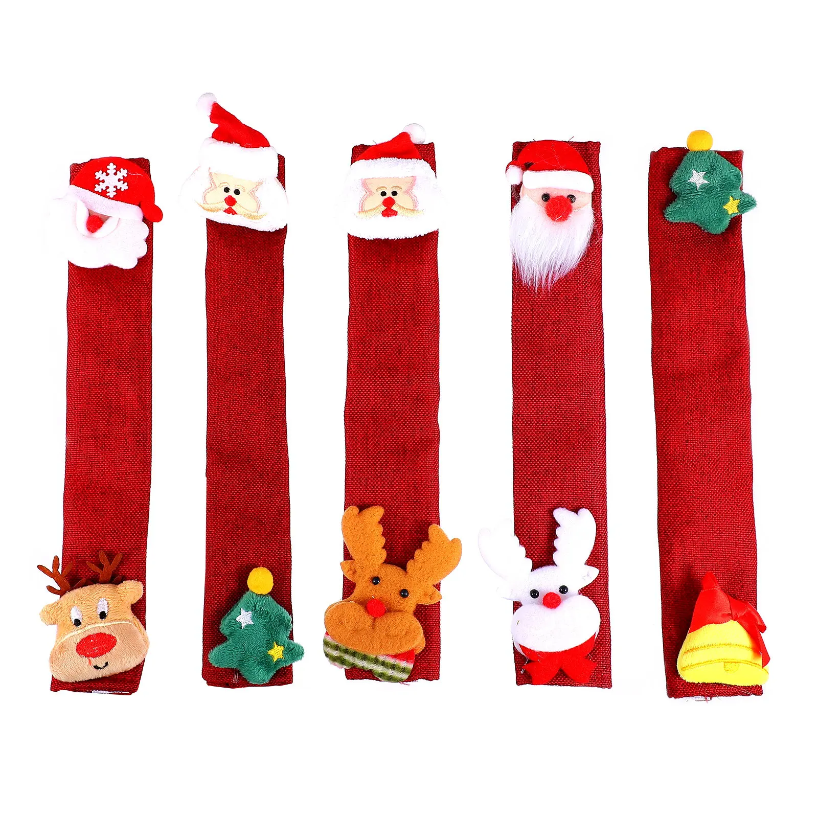 

Набор из 5 праздничных красных чехлов для ручек холодильника, духовки, микроволновки, посудомоечной машины, кухонный декор