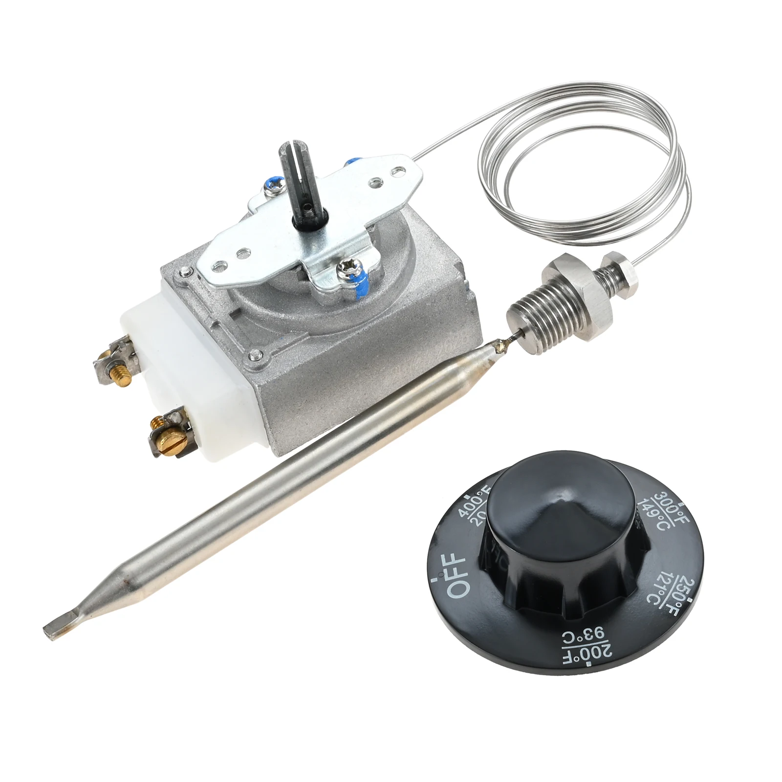 صمام ترموستات 200-400F مفتاح مقبض التحكم RX-1-36 60125401 للمقلاة العميقة بيتكو 60124501 إمبريال 1175 روبرتشو 1/4 "MNPT #4