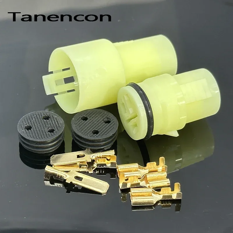 1 Set 3 Pin 6.3 mm Automotive Electrical Harness Connector Wire Female Male Car Cable Plug Socket 6187-3551 6180-3541