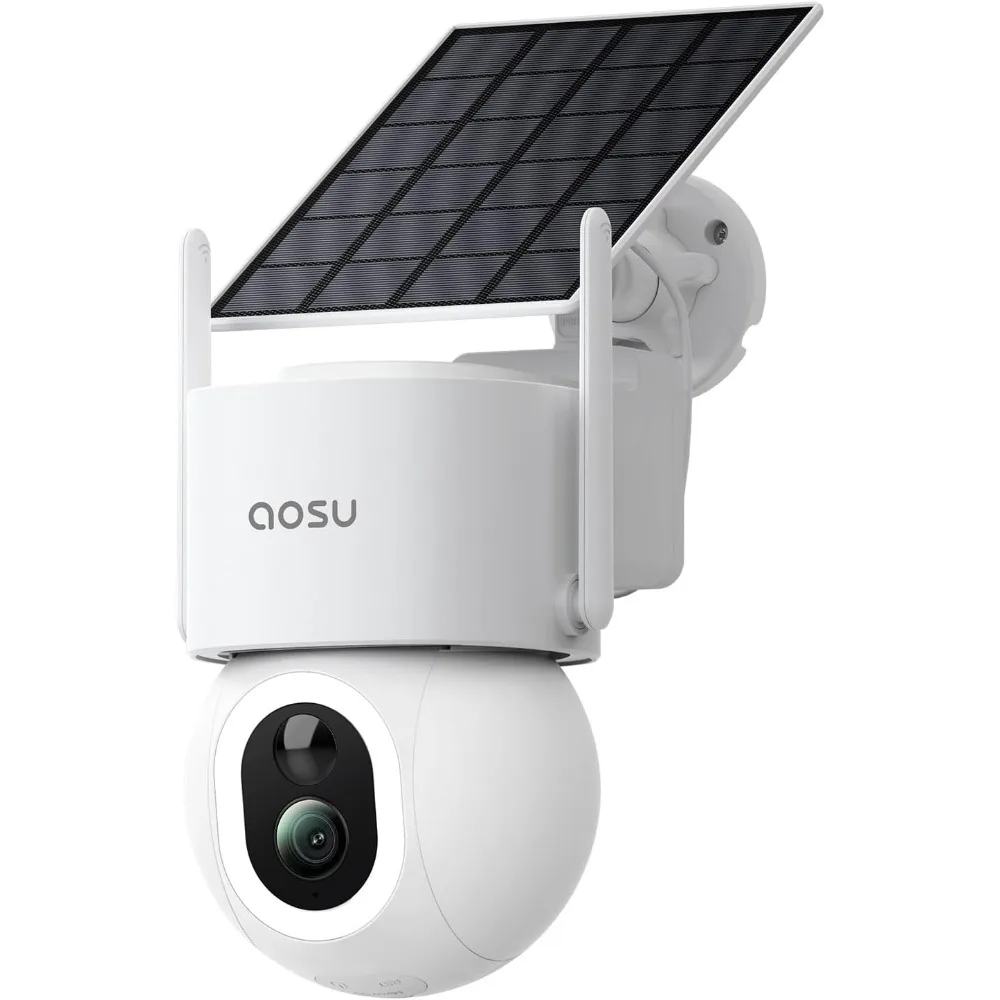 4K Outdoor Solar Security Camera: 360 Pan/Tilt, Auto Tracking, Night Vision, Local Storage, No Sub