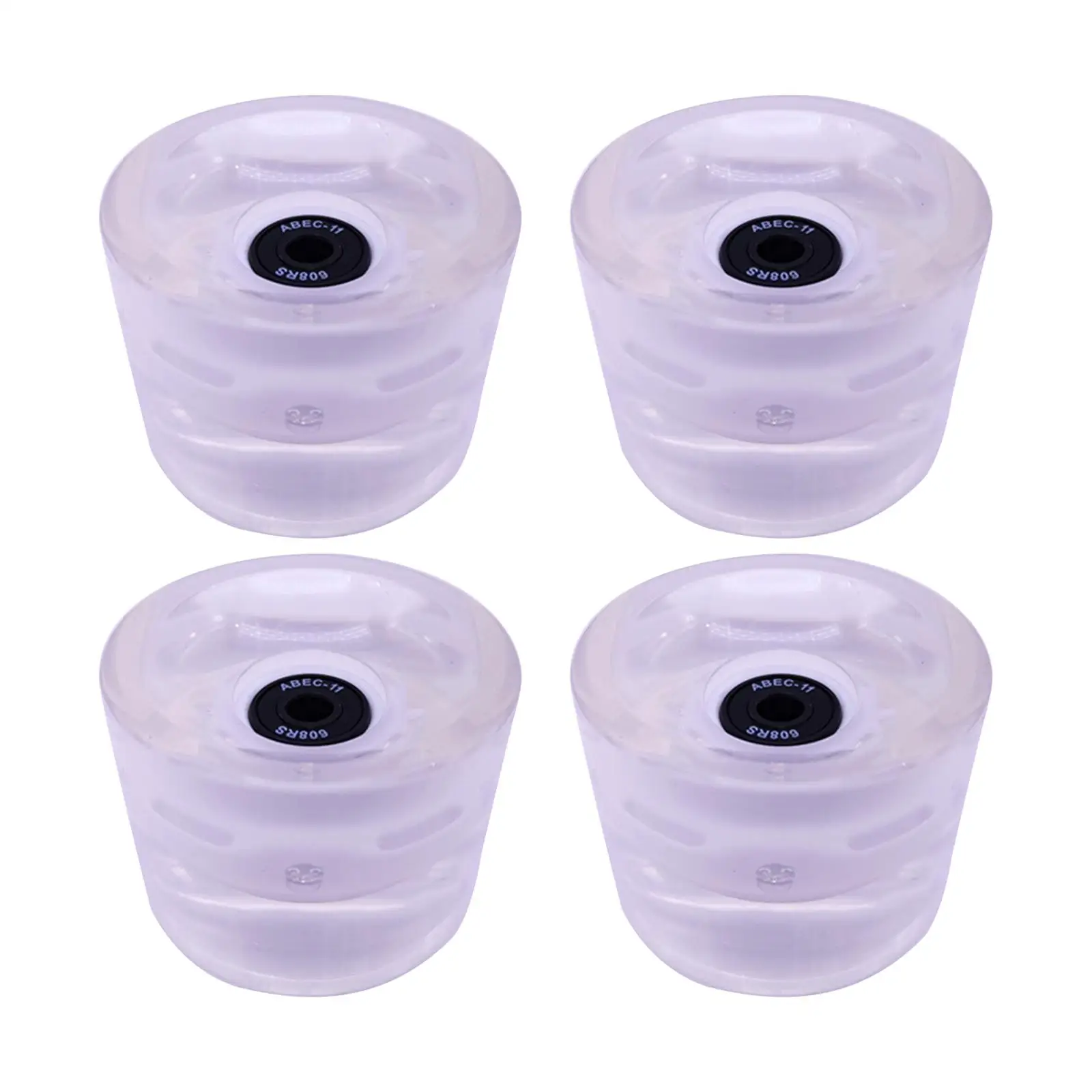 70mm Skateboard Wheels Longboard Wheels LED Flash 4Pcs Luminous for Electric Double Row Skating