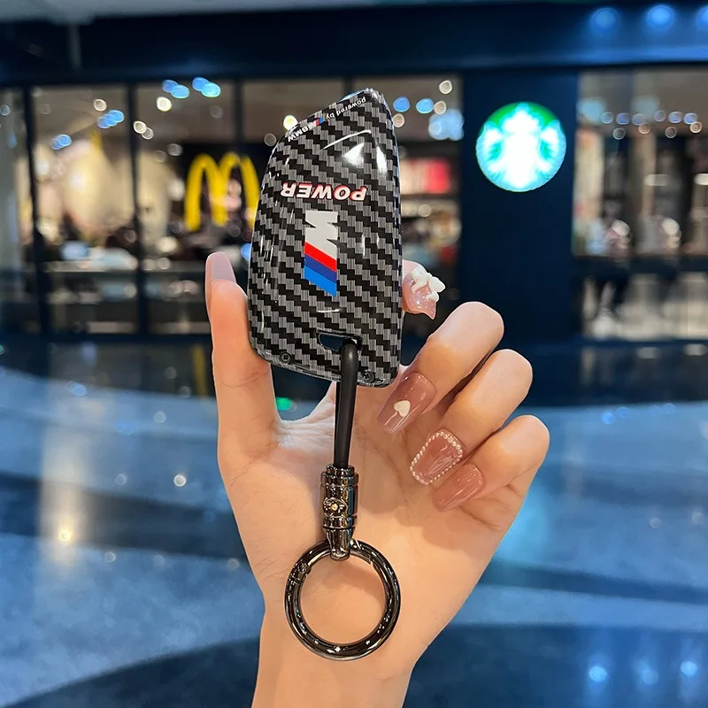 

Carbon Fibre ABS Car Key Case Cover For BMW X1 X3 X4 X5 X6 F15 F16 F48 G30 G38 525 540 740 1 2 5 7 Series 218i Auto Accessories